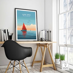Lake Erie Travel Poster-This Art World