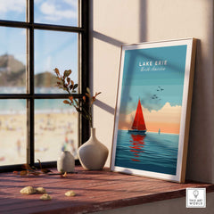 Lake Erie Travel Poster-This Art World