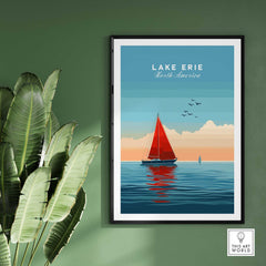 Lake Erie Travel Poster-This Art World