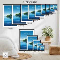 Lake Erie Travel Poster - Great Lakes-This Art World