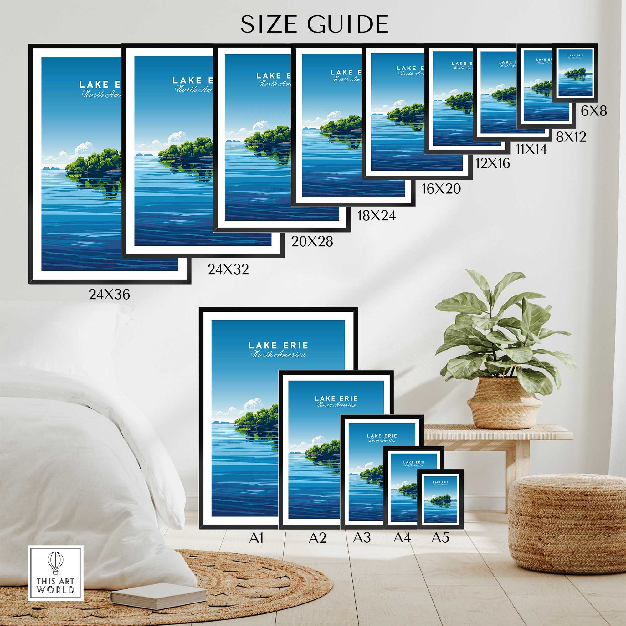 Lake Erie Travel Poster - Great Lakes-This Art World