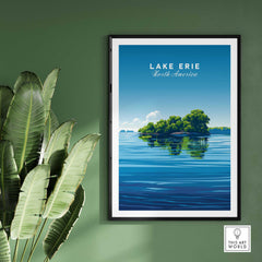 Lake Erie Travel Poster - Great Lakes-This Art World