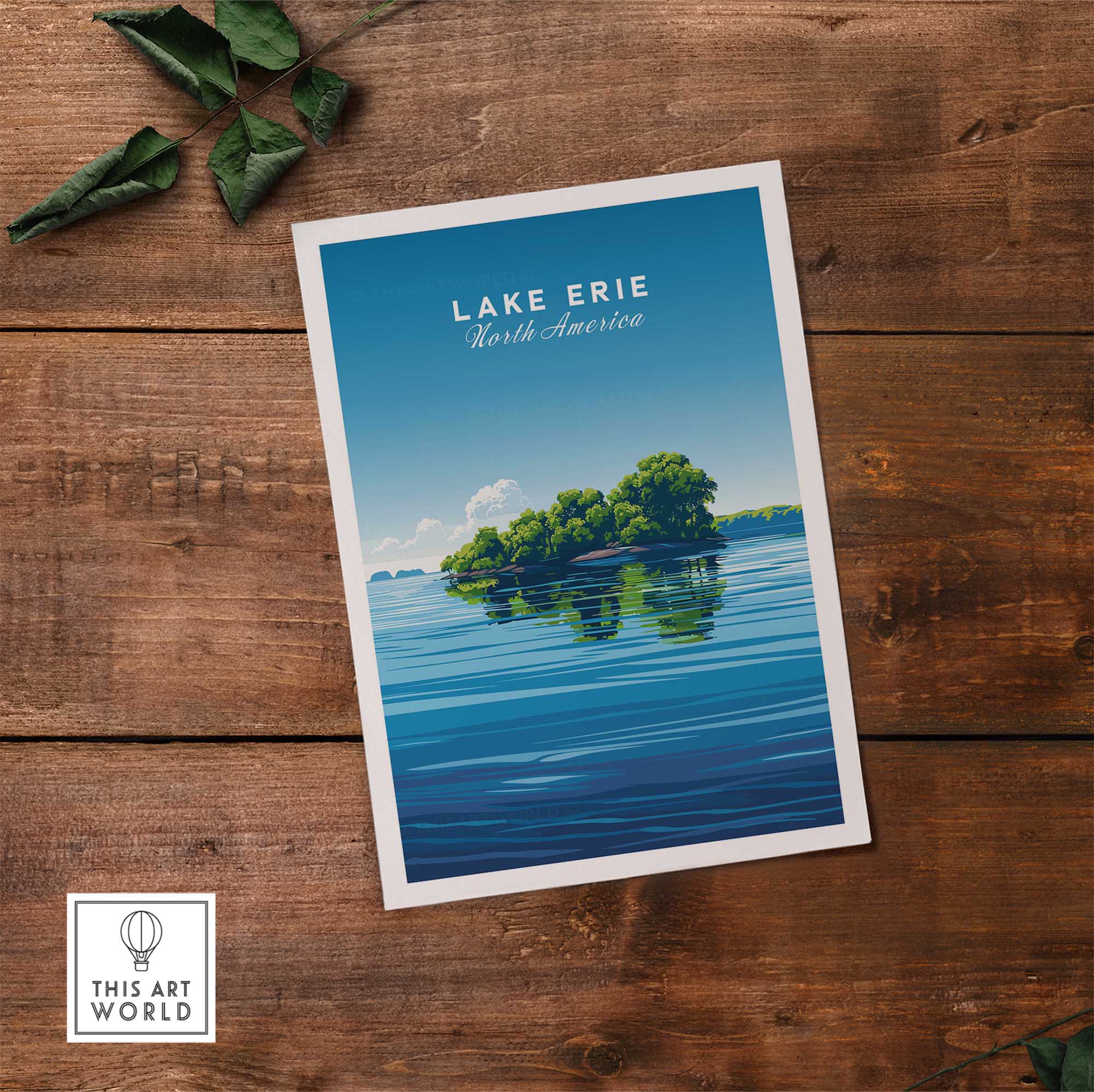 Lake Erie Travel Poster - Great Lakes-This Art World