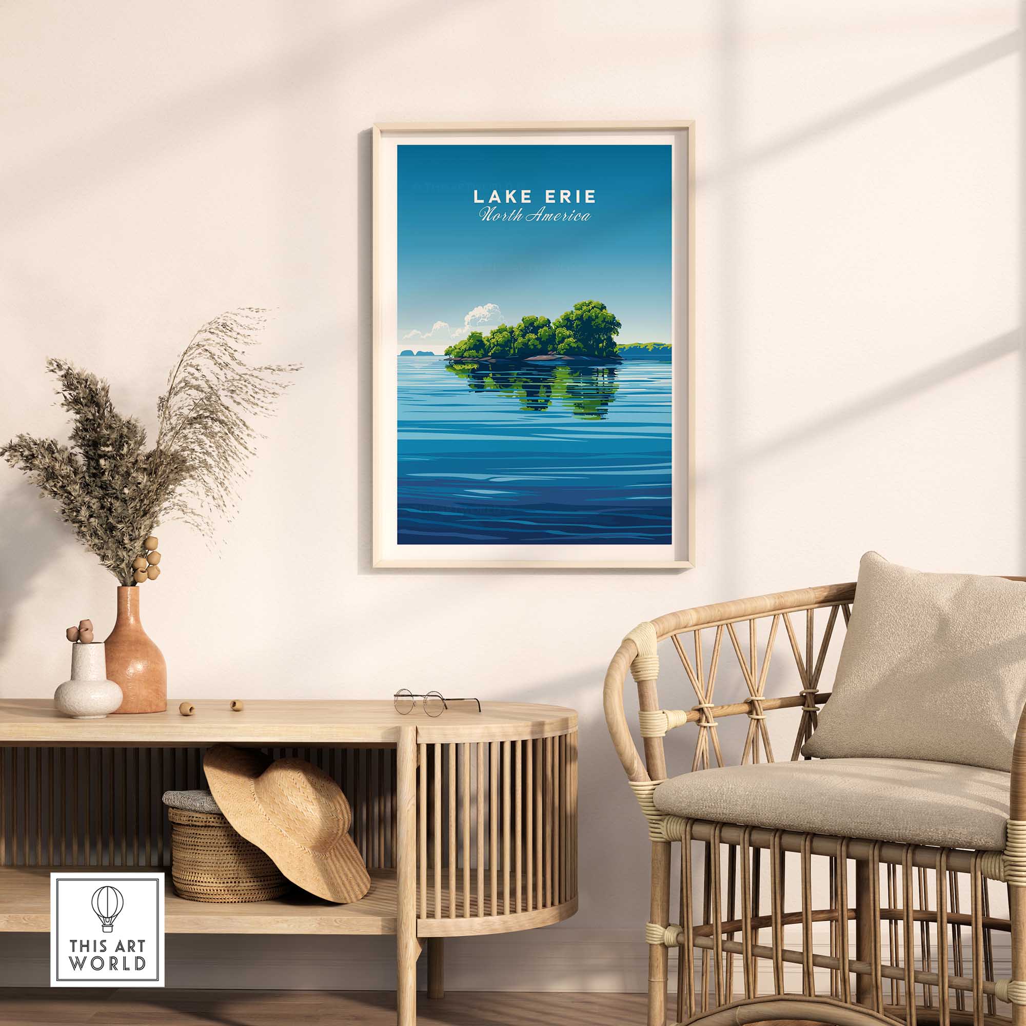Lake Erie Travel Poster - Great Lakes-This Art World