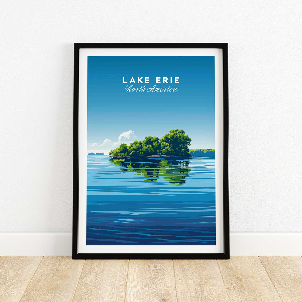 Lake Erie Travel Poster - Great Lakes-This Art World