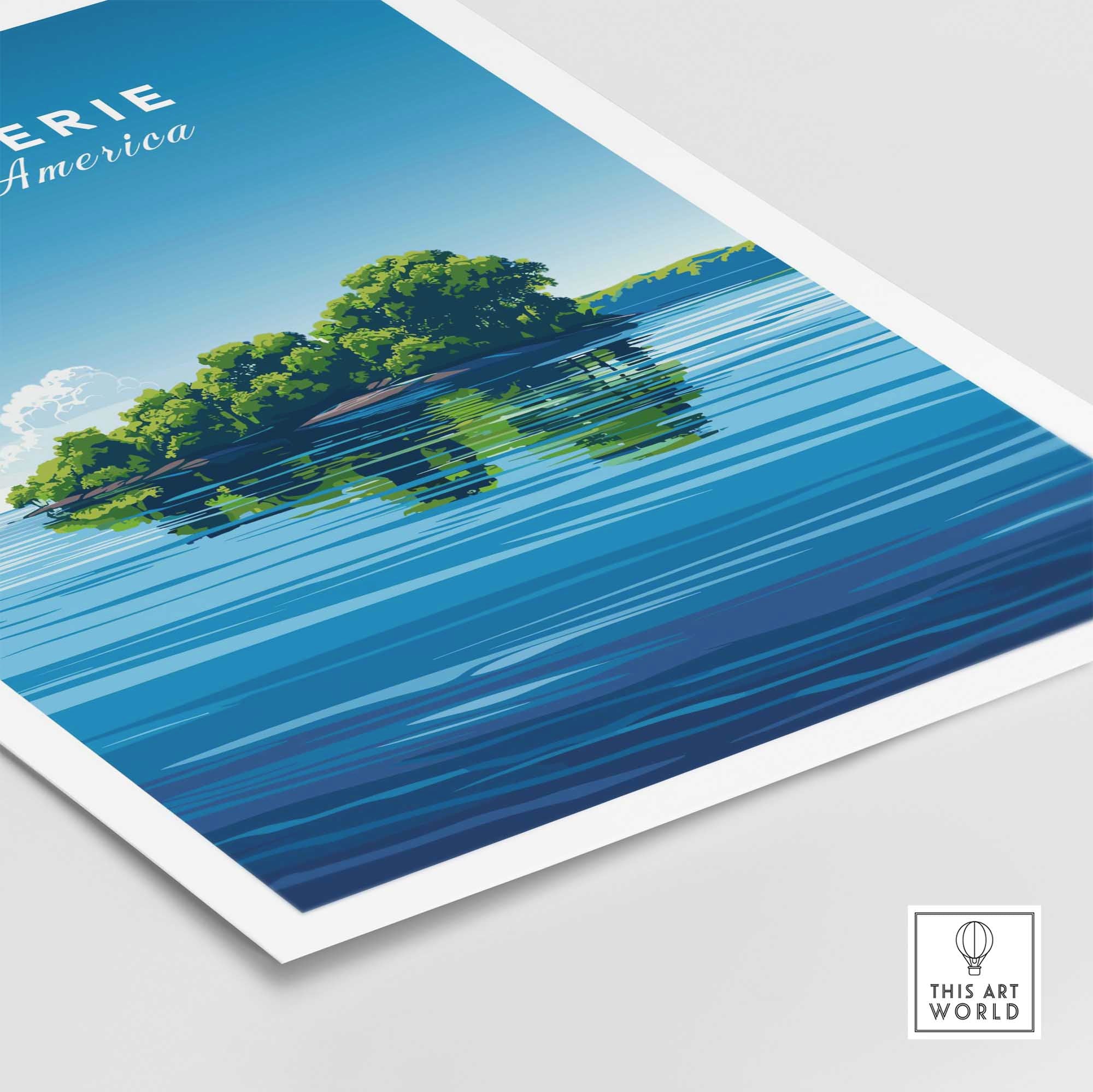 Lake Erie Travel Poster - Great Lakes-This Art World