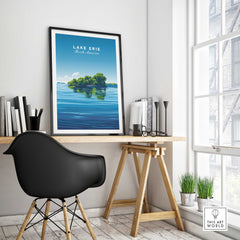 Lake Erie Travel Poster - Great Lakes-This Art World