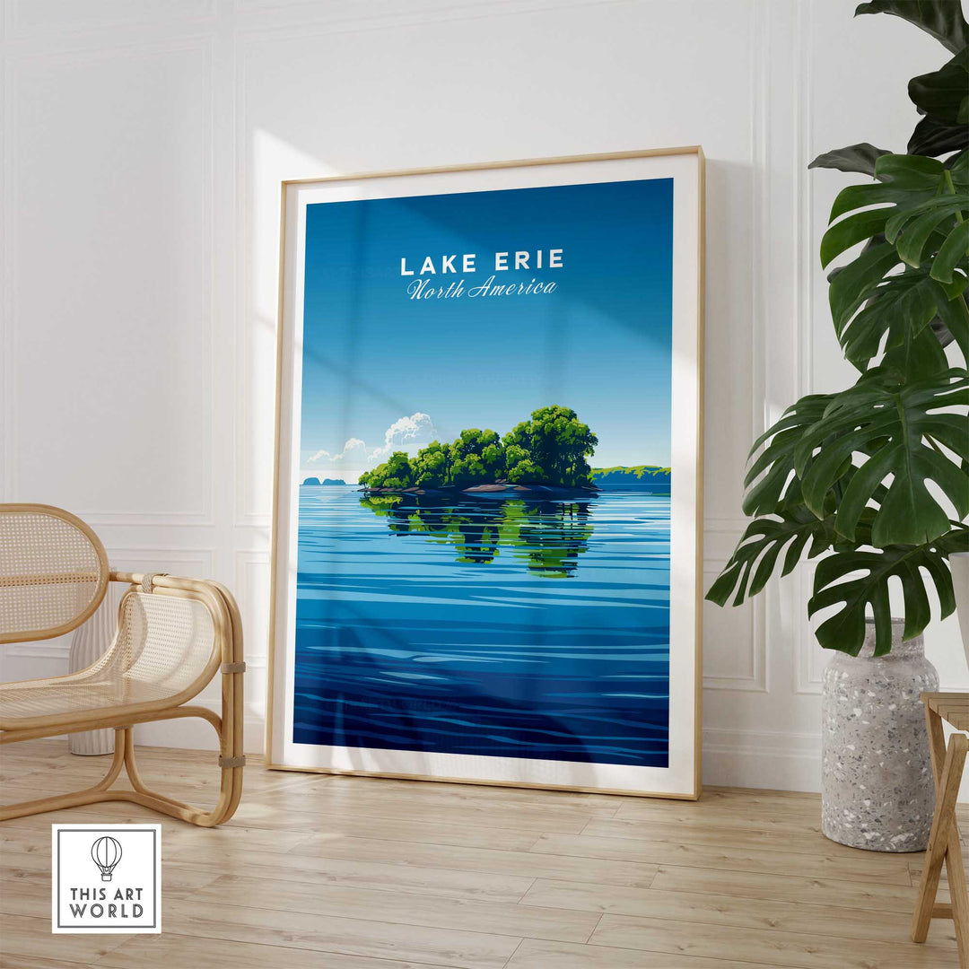 Lake Erie Travel Poster - Great Lakes-This Art World