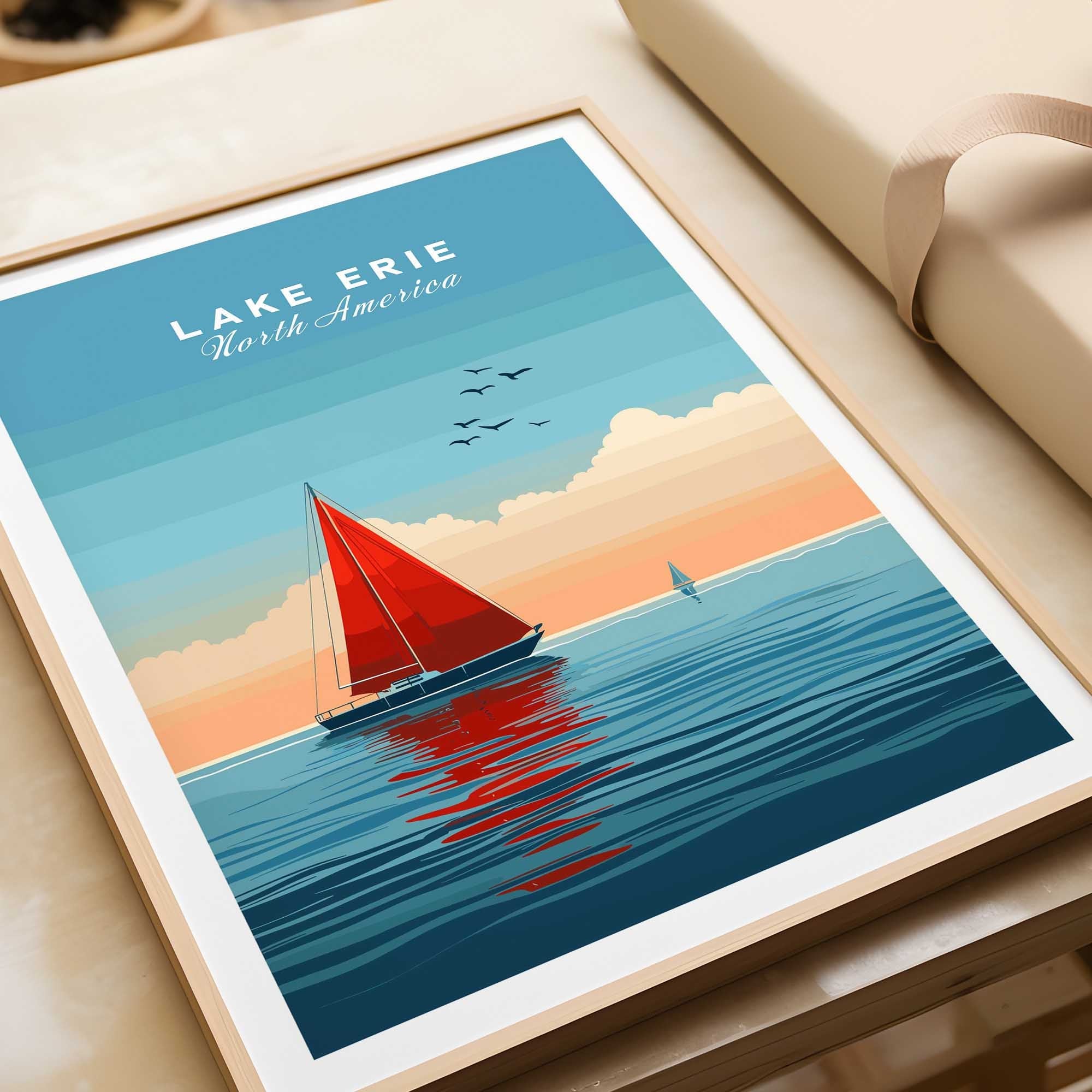 Lake Erie Travel Poster-This Art World