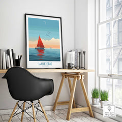 Lake Erie Travel Print-This Art World
