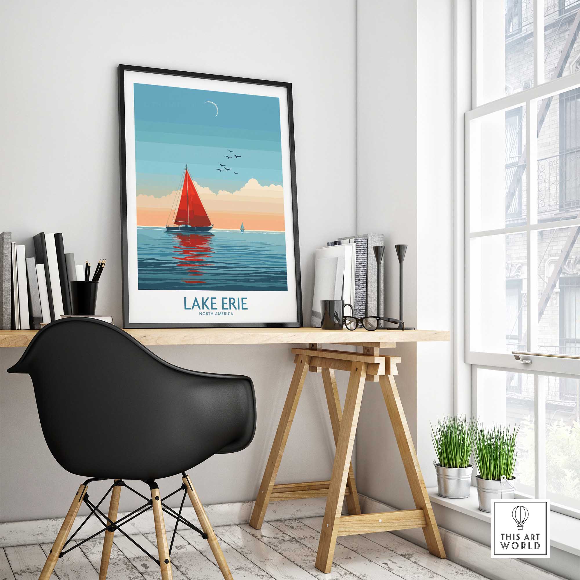 Lake Erie Travel Print-This Art World
