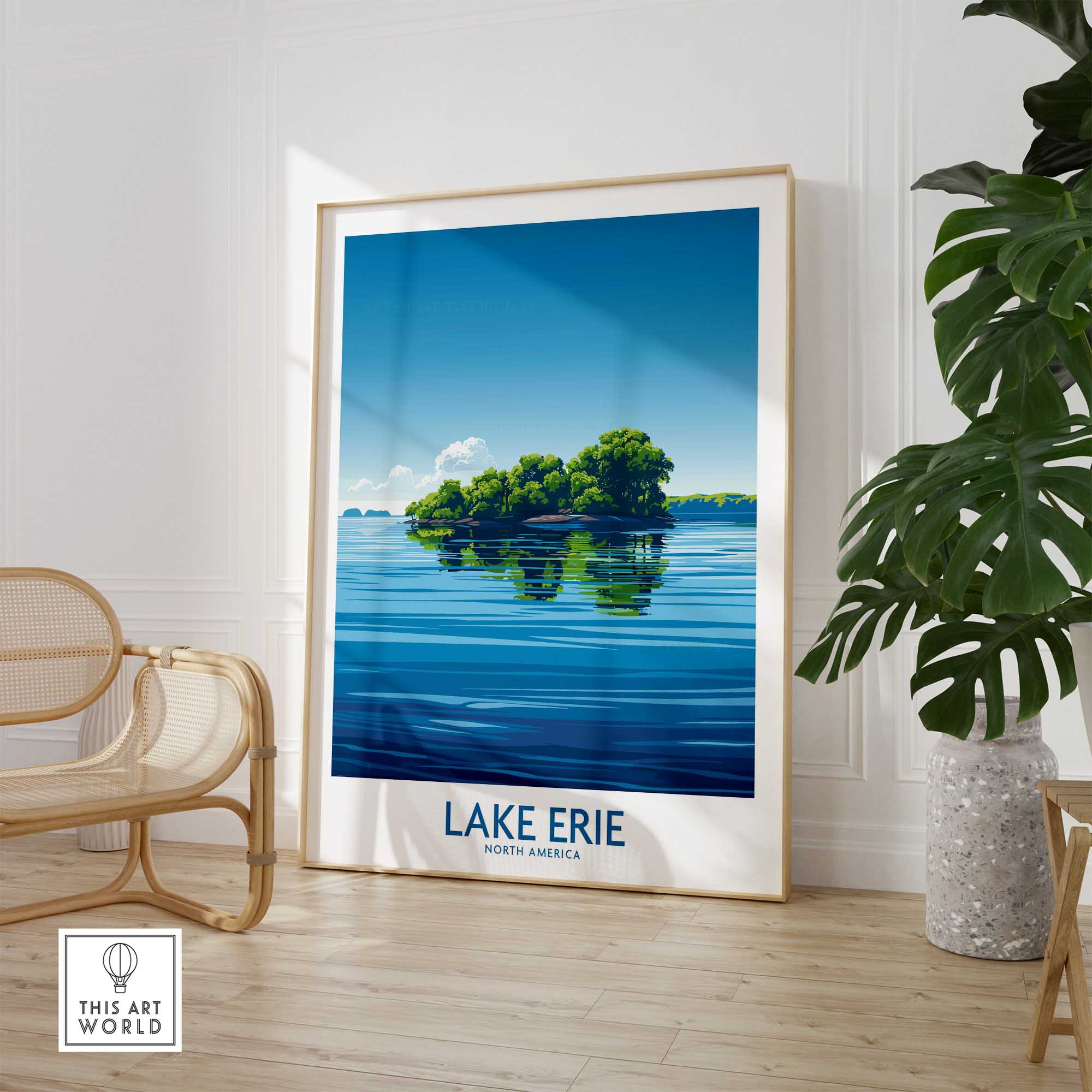 Lake Erie Travel Print - Great Lakes-This Art World