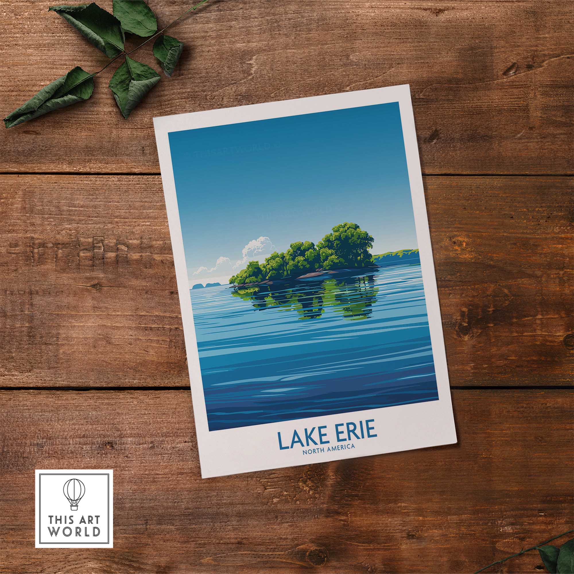 Lake Erie Travel Print - Great Lakes-This Art World