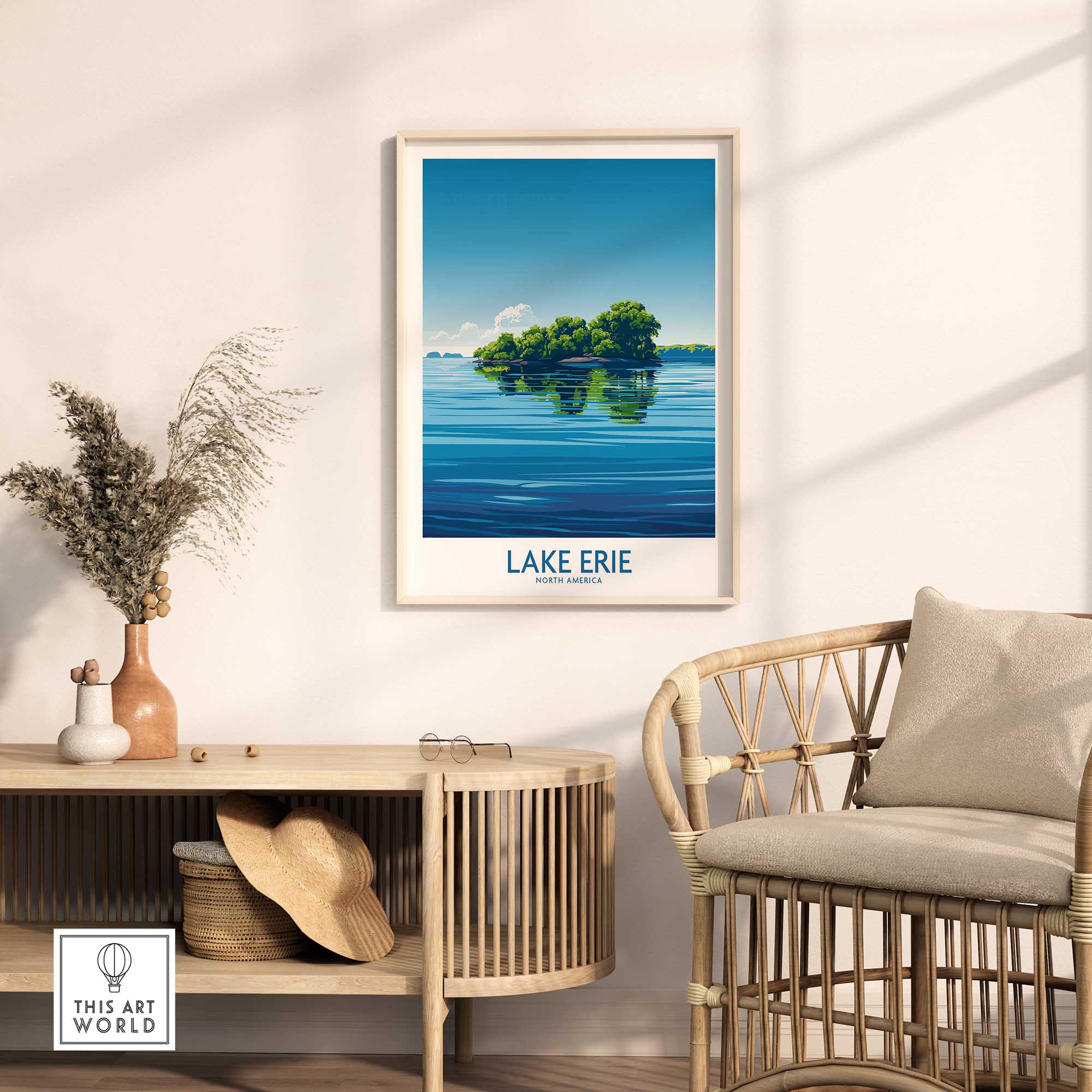 Lake Erie Travel Print - Great Lakes-This Art World