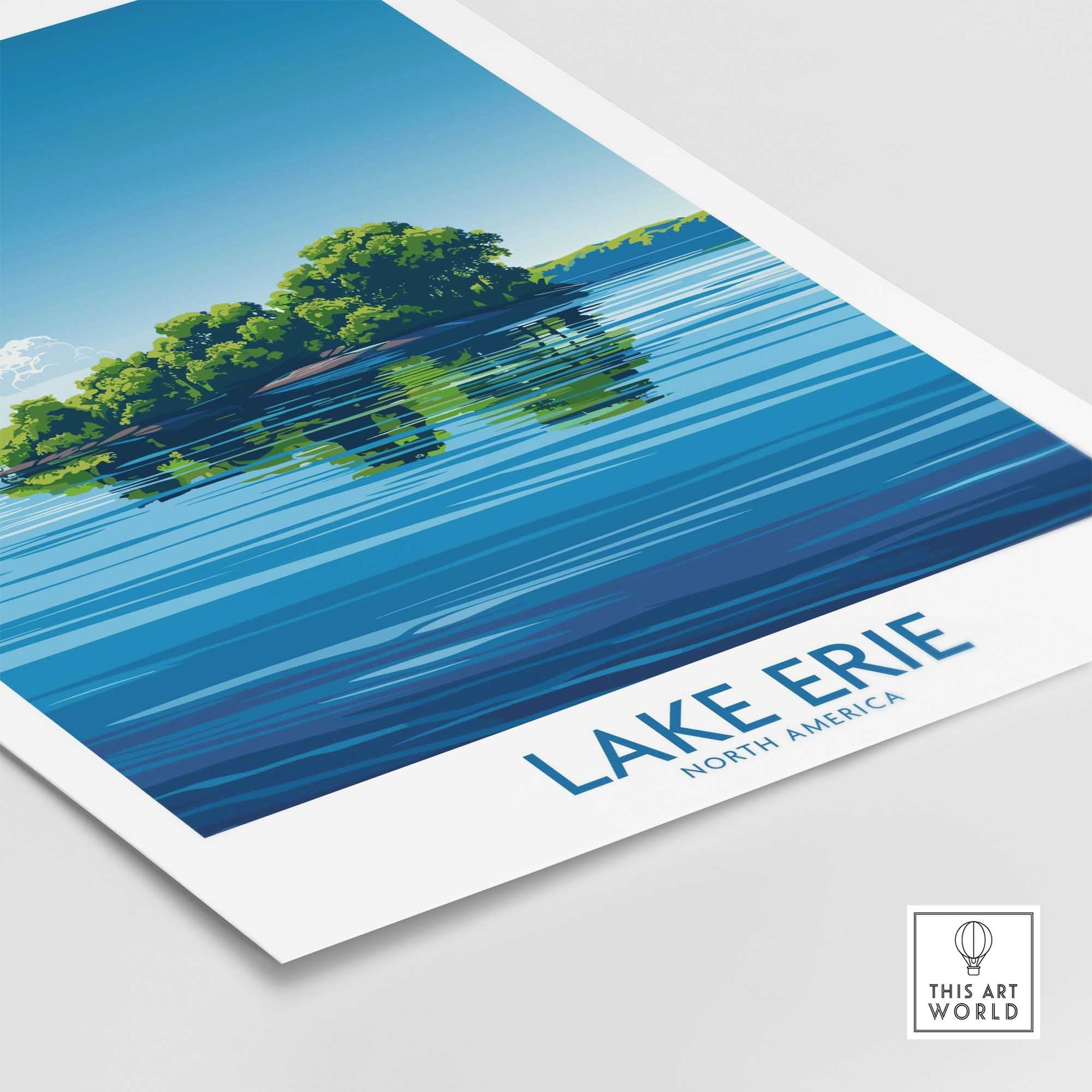 Lake Erie Travel Print - Great Lakes-This Art World