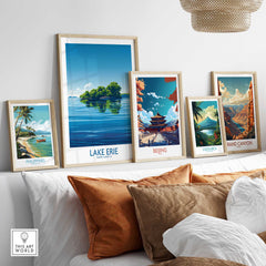 Lake Erie Travel Print - Great Lakes-This Art World