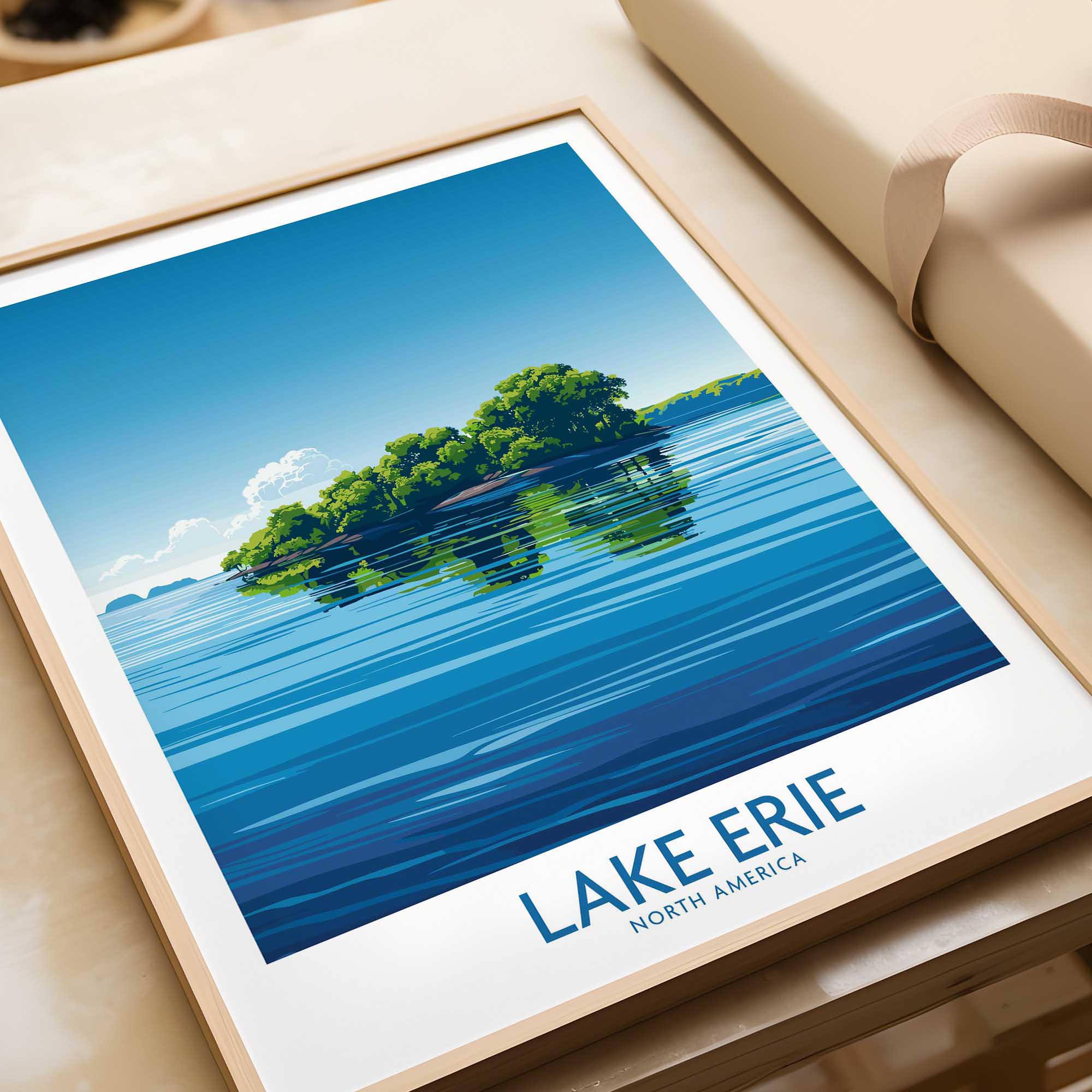 Lake Erie Travel Print - Great Lakes-This Art World