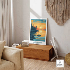 Lake Huron Travel Poster-This Art World