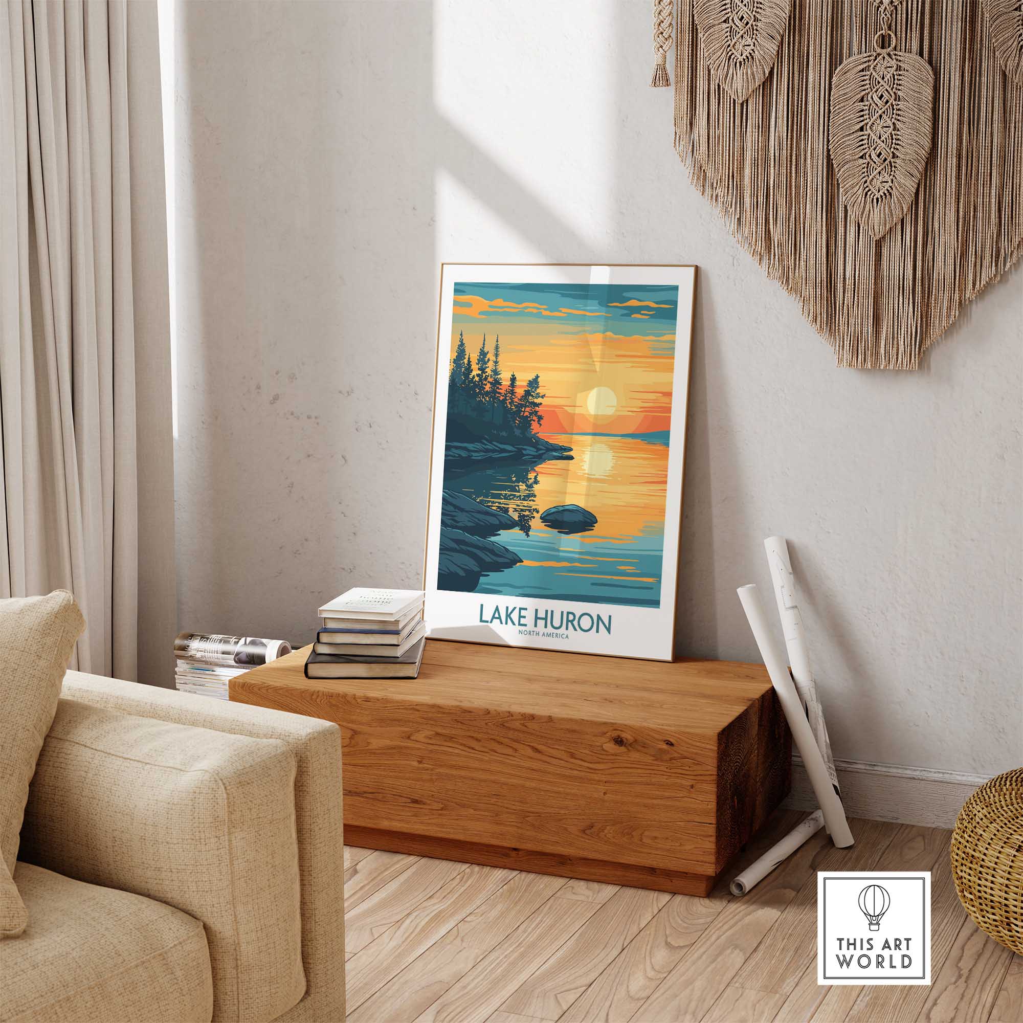 Lake Huron Travel Poster-This Art World