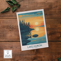 Lake Huron Travel Poster-This Art World