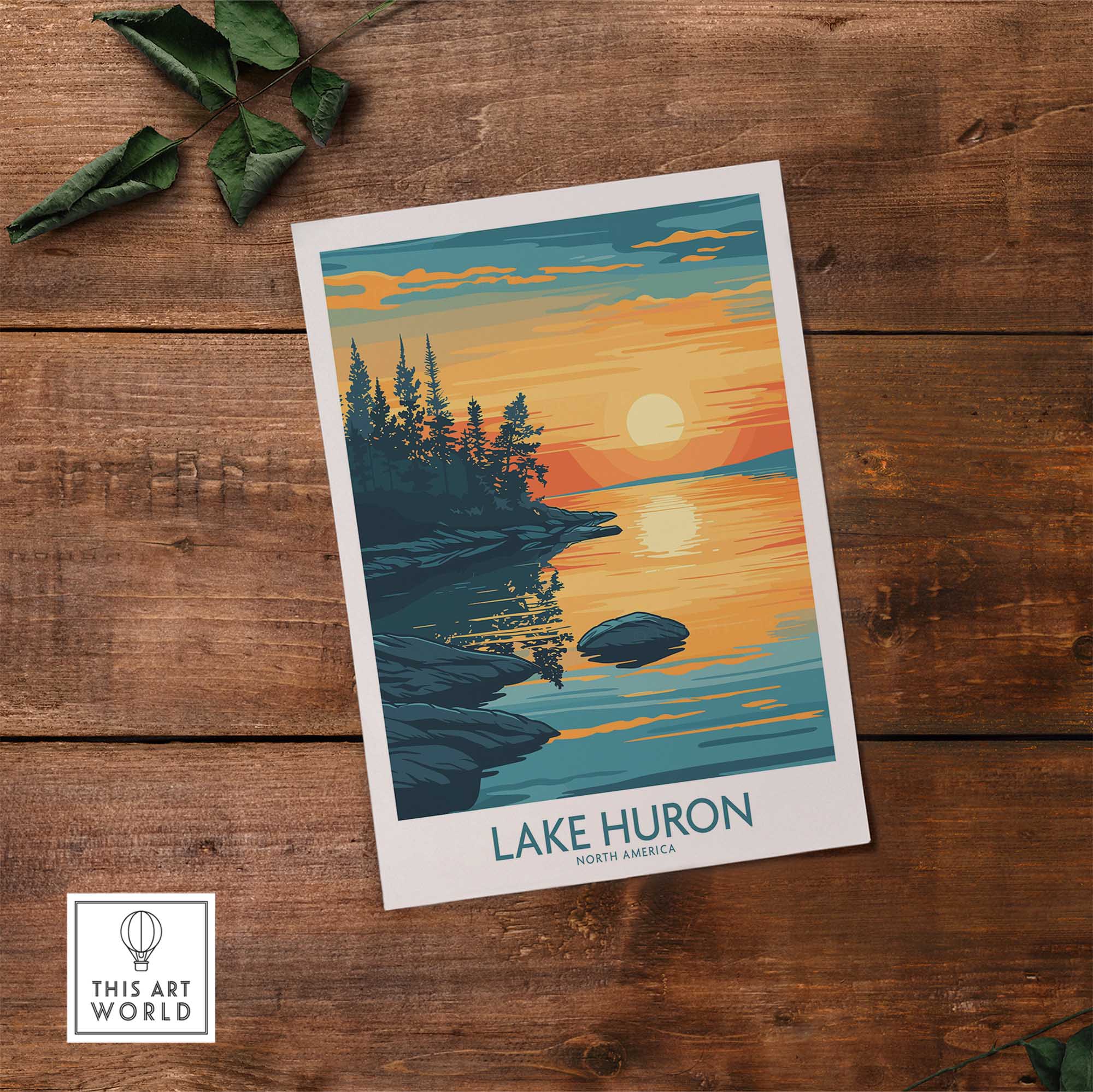 Lake Huron Travel Poster-This Art World