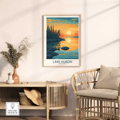 Lake Huron Travel Poster-This Art World