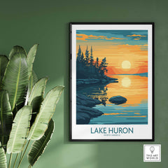 Lake Huron Travel Poster-This Art World