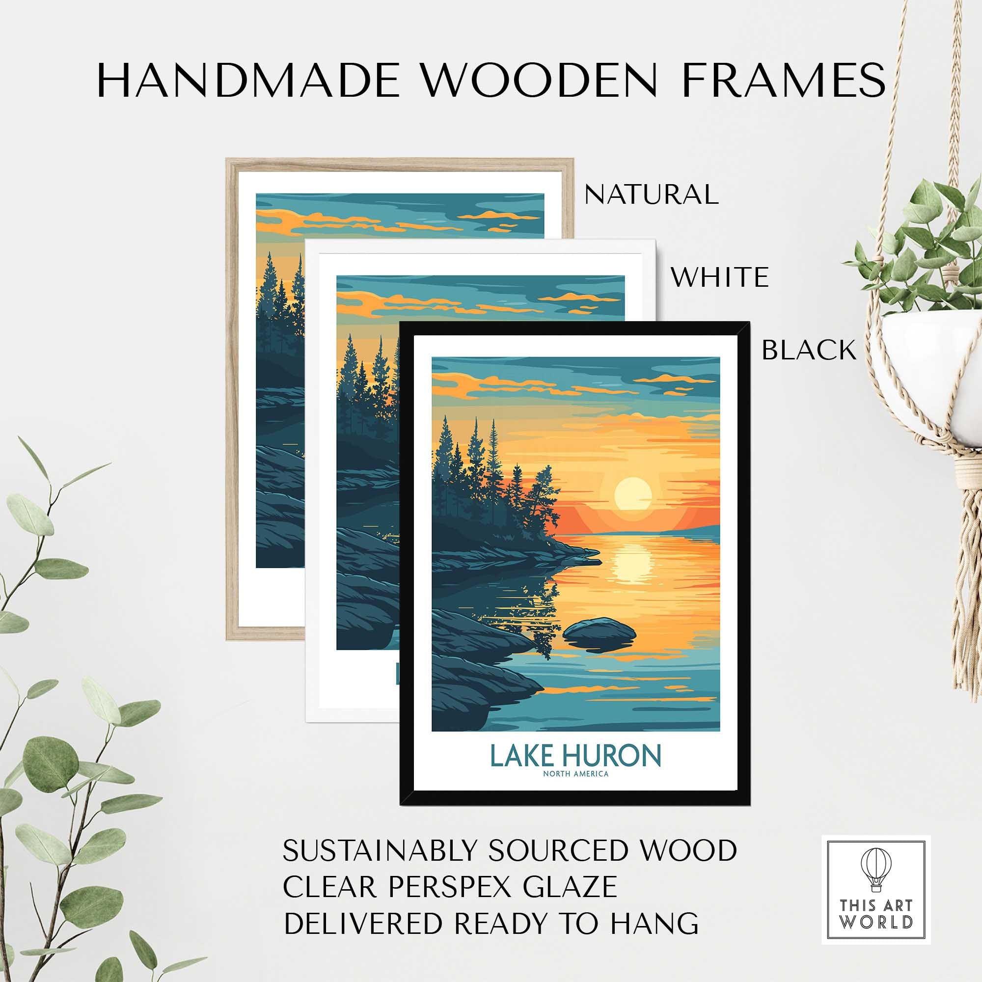 Lake Huron Travel Poster-This Art World