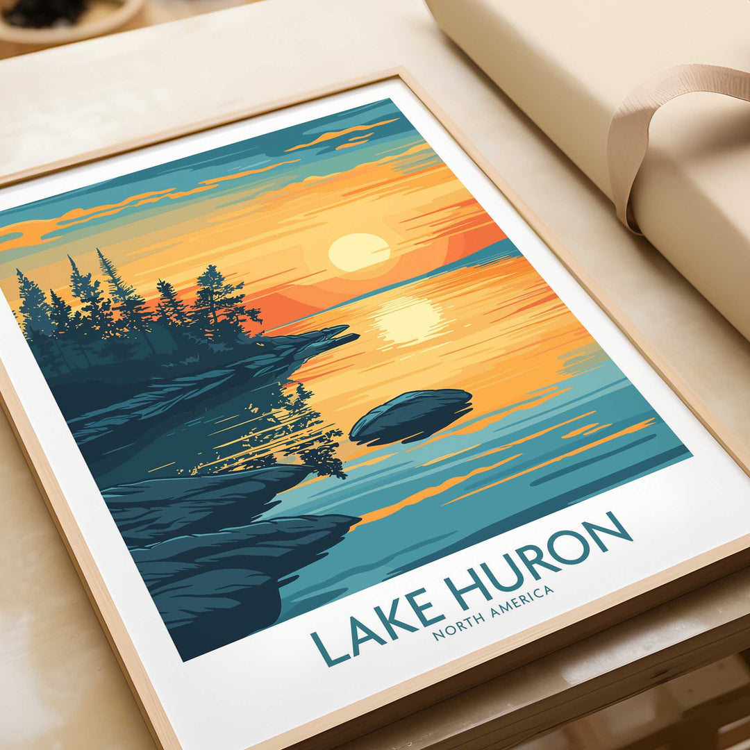 Lake Huron Travel Poster-This Art World