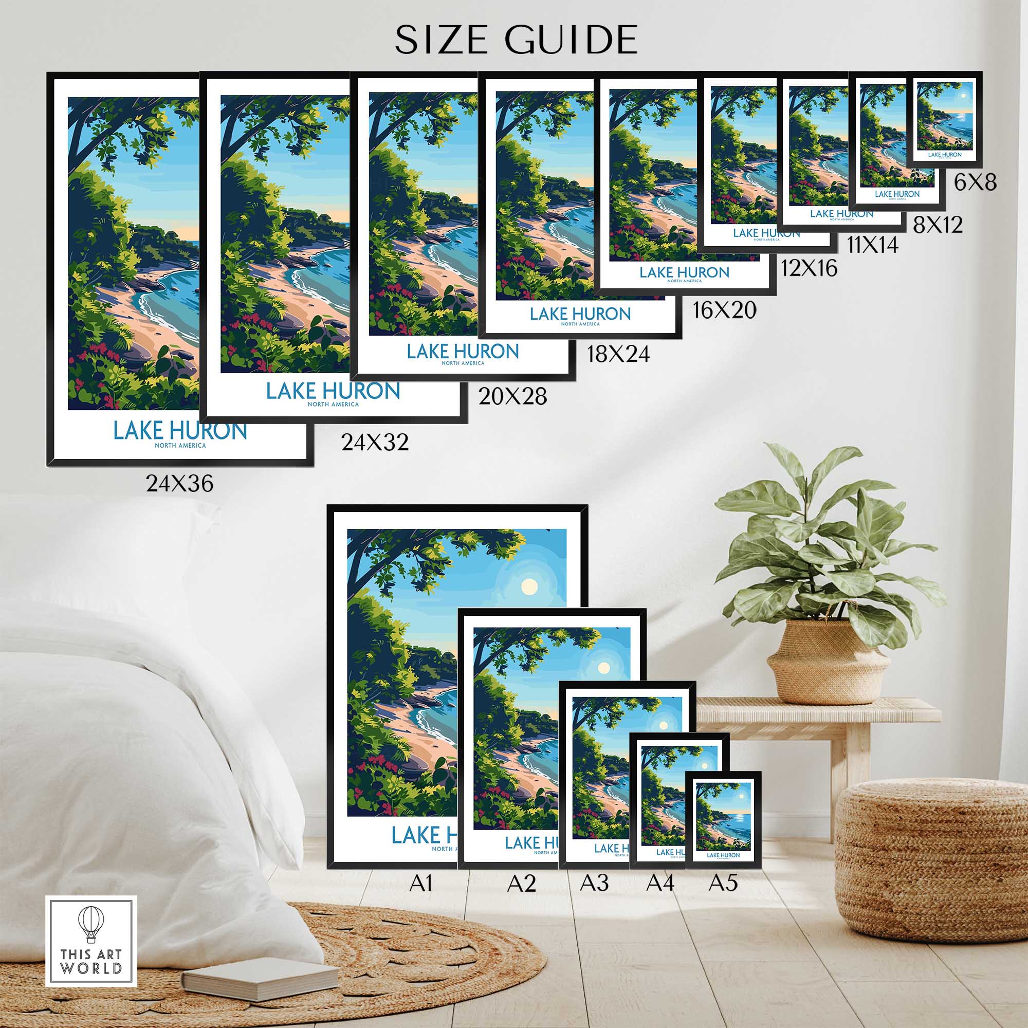 Lake Huron Travel Print-This Art World