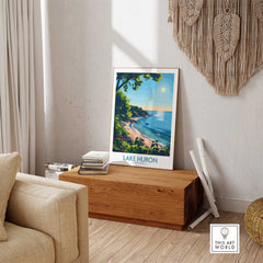 Lake Huron Travel Print-This Art World