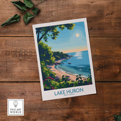 Lake Huron Travel Print-This Art World