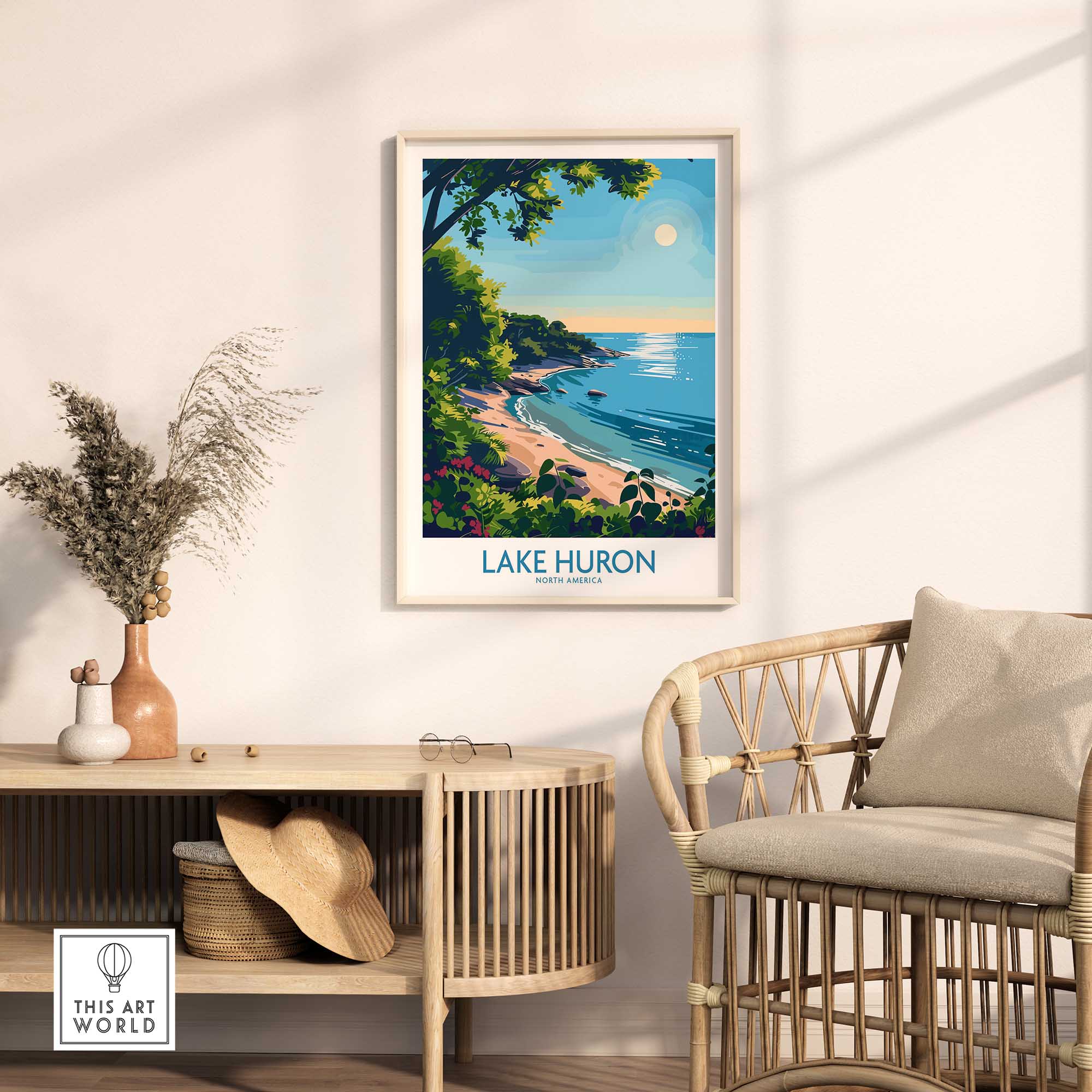 Lake Huron Travel Print-This Art World