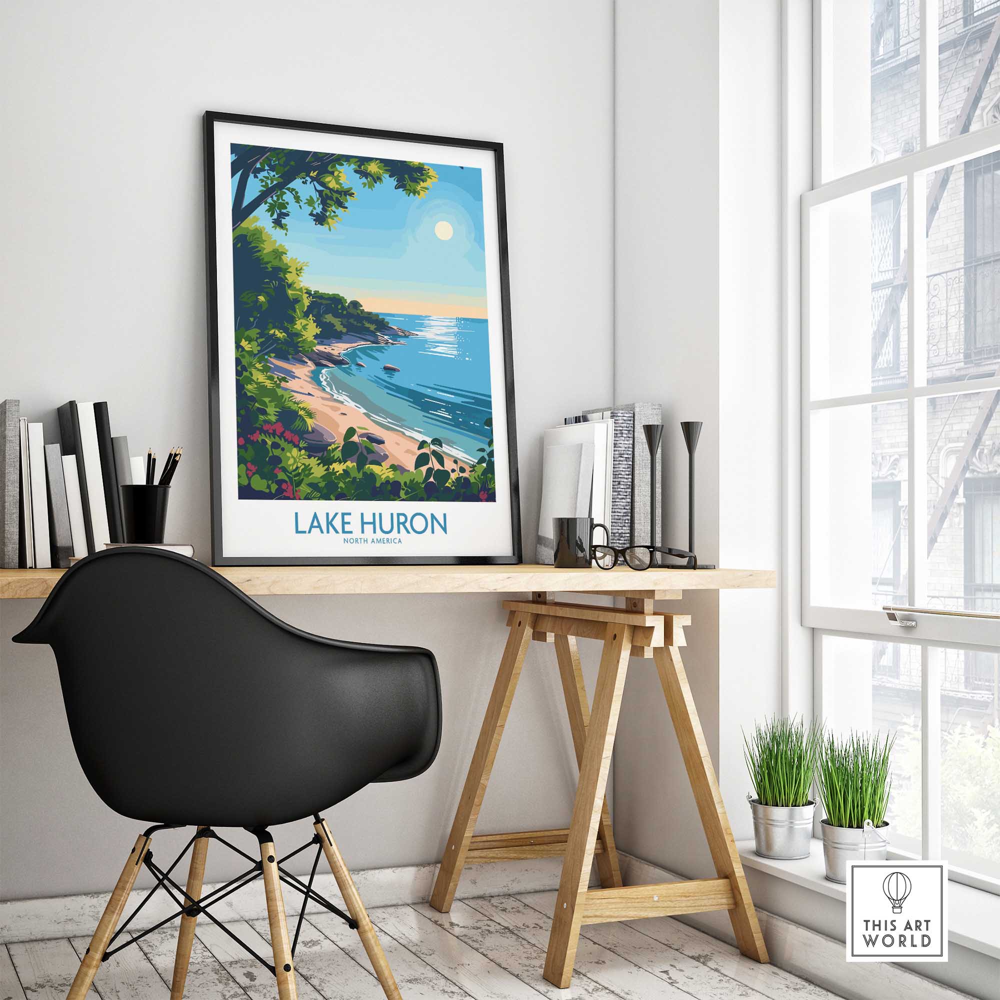 Lake Huron Travel Print-This Art World