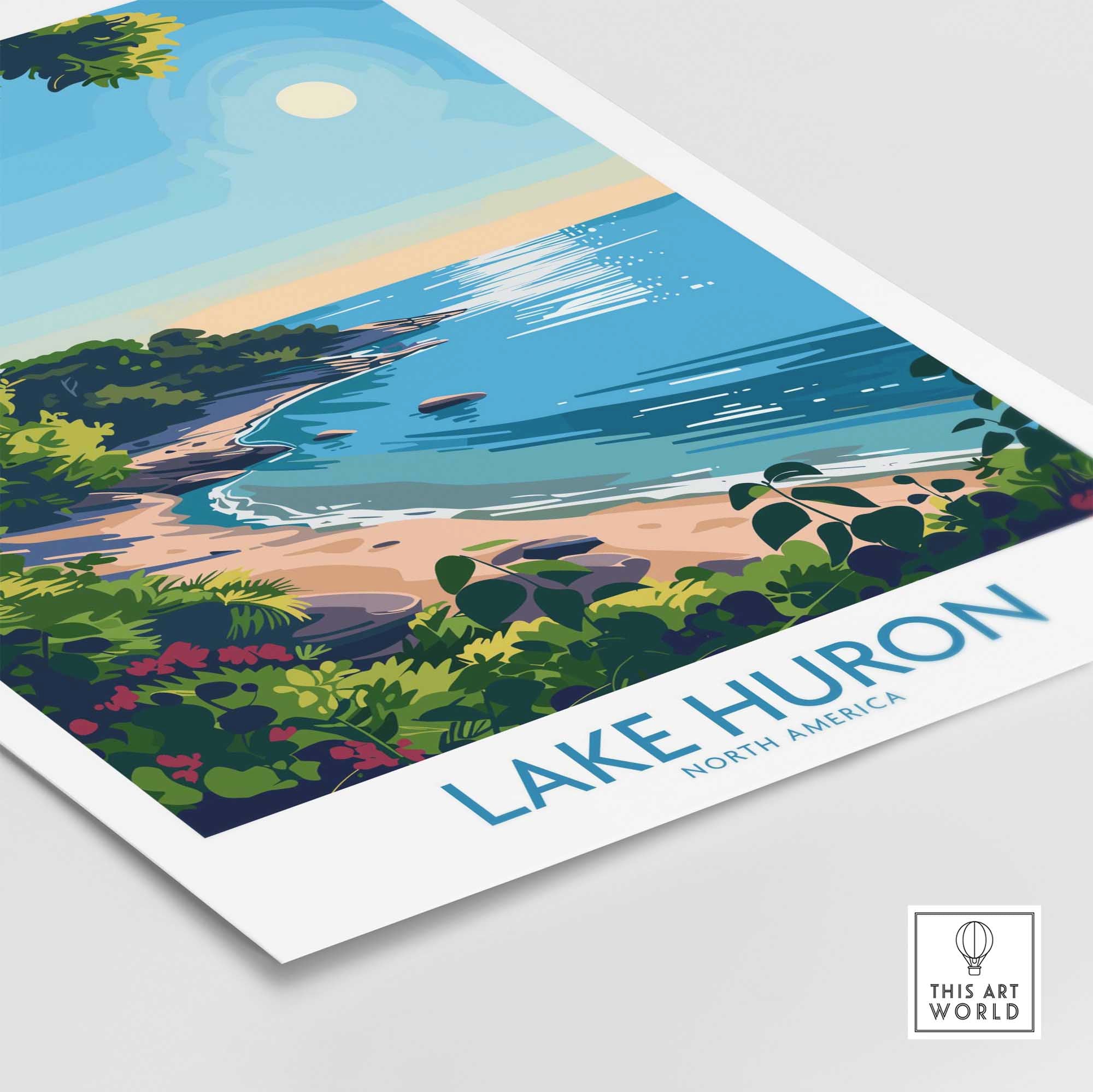 Lake Huron Travel Print-This Art World