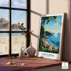 Lake Huron Travel Print-This Art World
