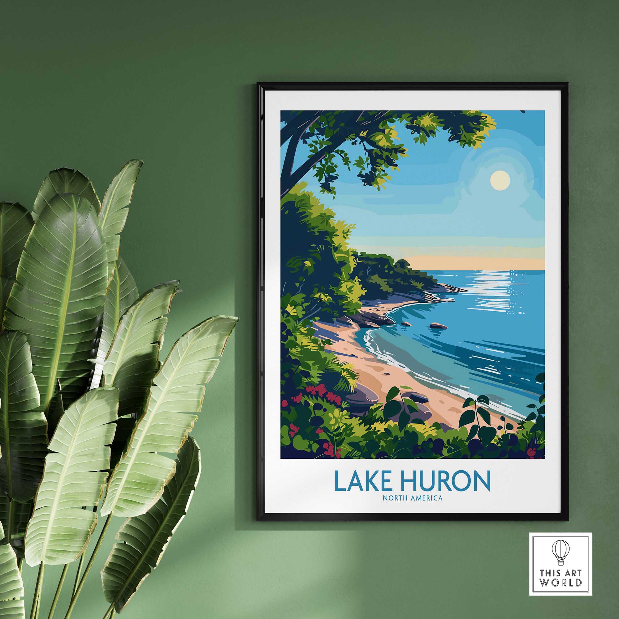 Lake Huron Travel Print-This Art World
