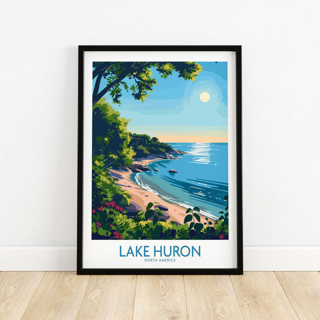 Lake Huron Travel Print-This Art World