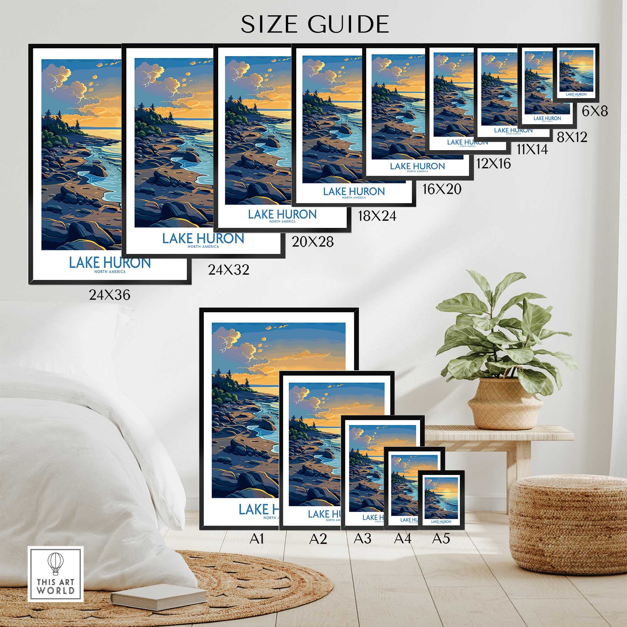 Lake Huron Wall Art Print-This Art World