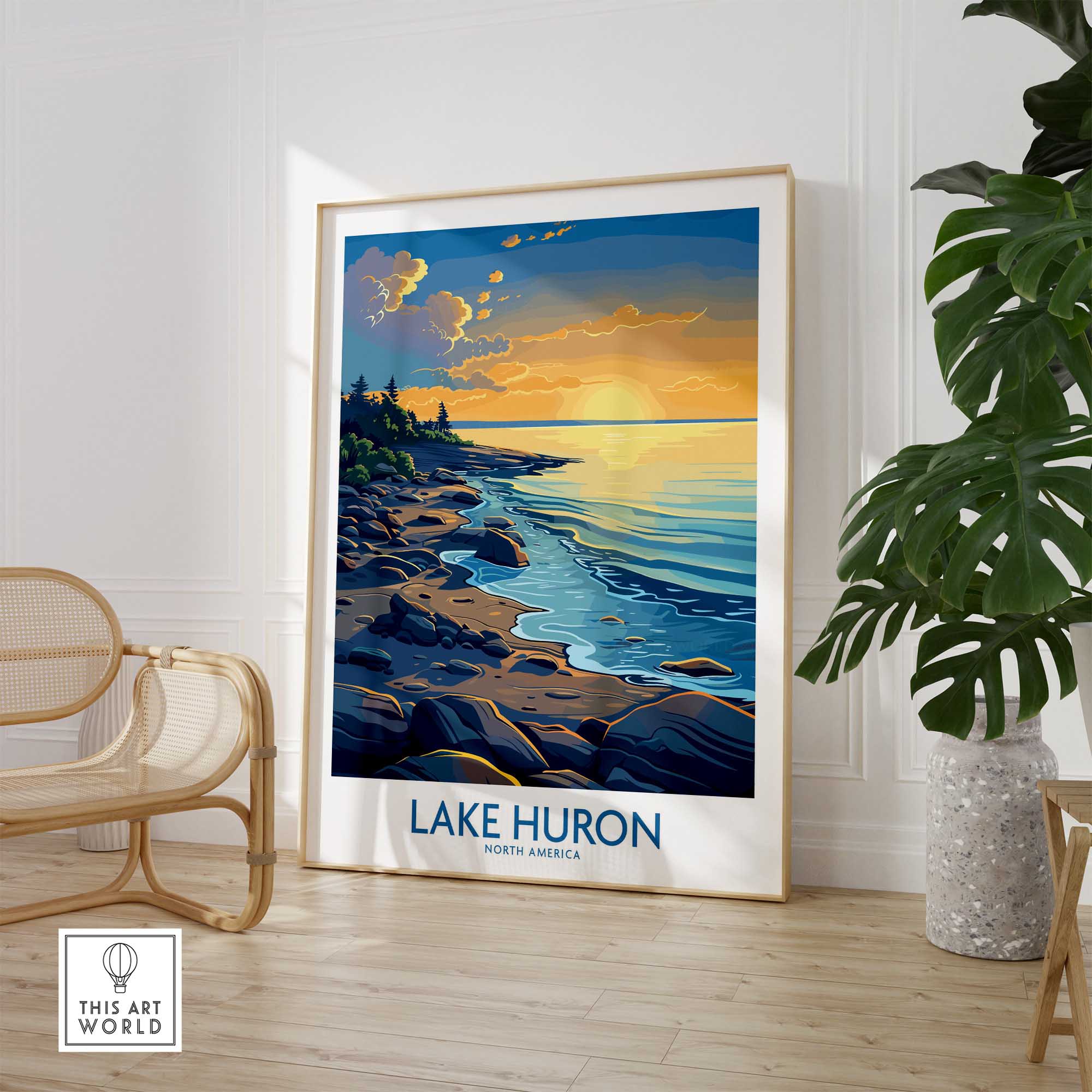 Lake Huron Wall Art Print-This Art World