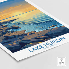 Lake Huron Wall Art Print-This Art World