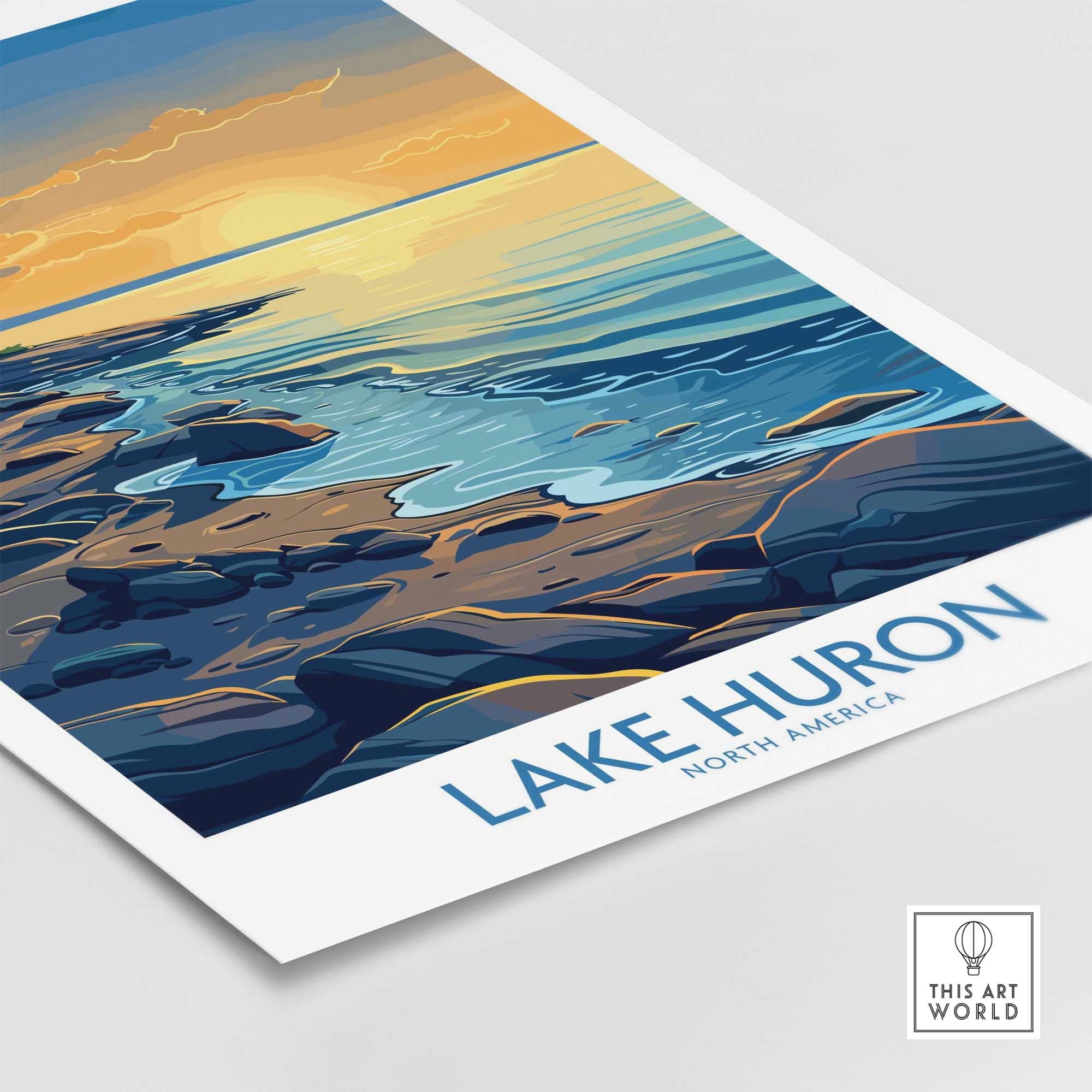 Lake Huron Wall Art Print-This Art World