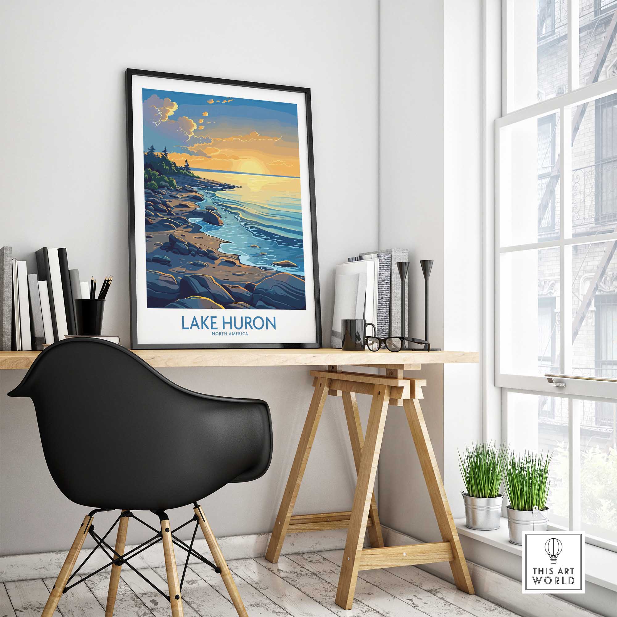 Lake Huron Wall Art Print-This Art World