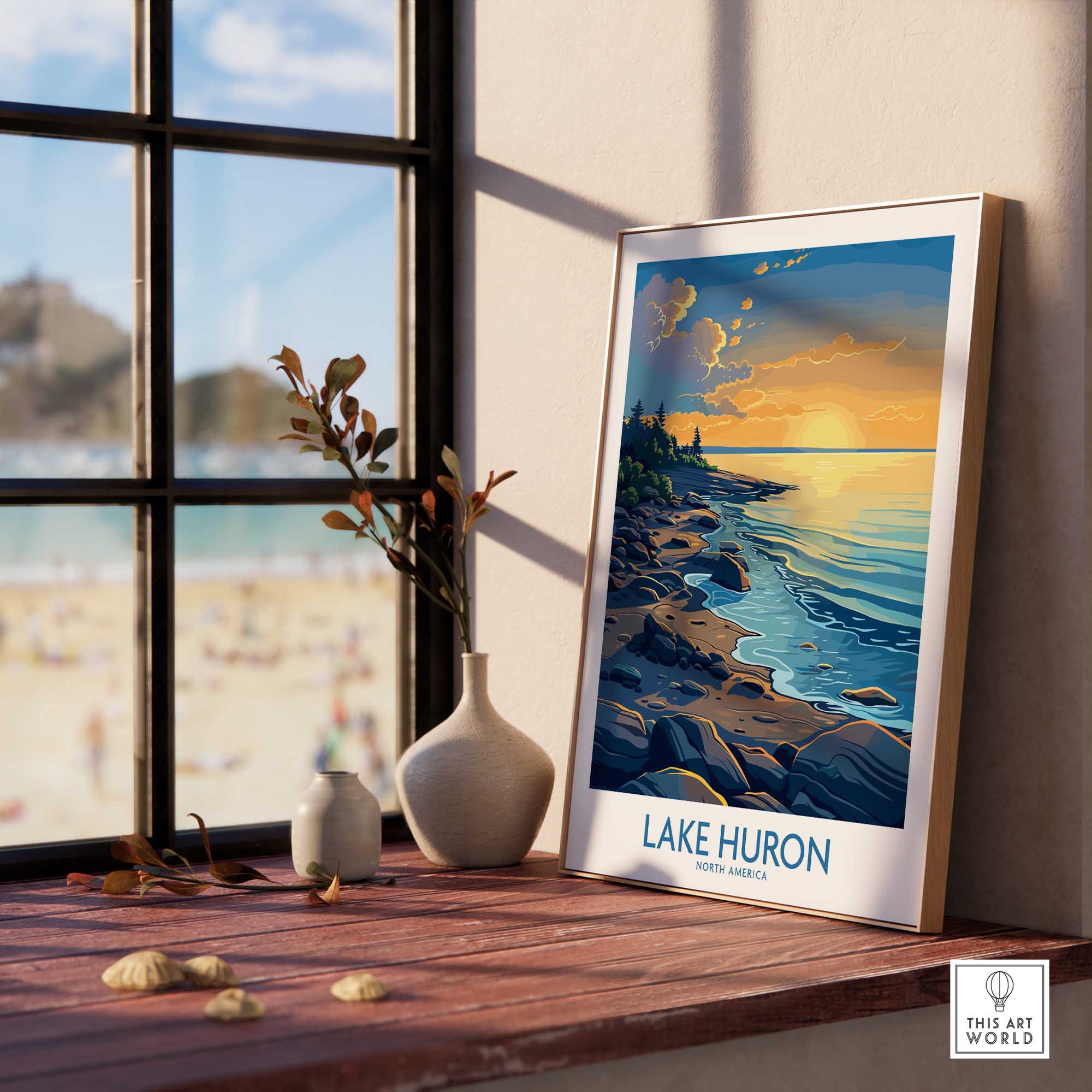 Lake Huron Wall Art Print-This Art World