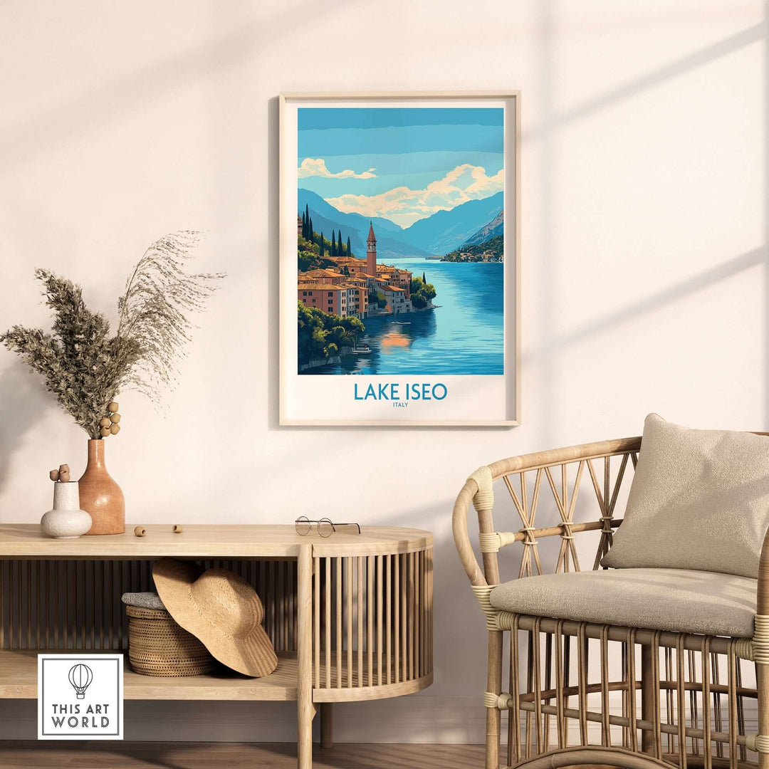 Lake Iseo Travel Poster