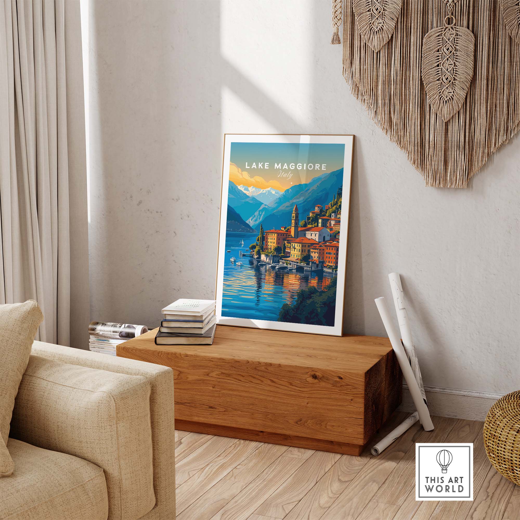 Lake Maggiore Print part of our best collection or travel posters and prints - ThisArtWorld