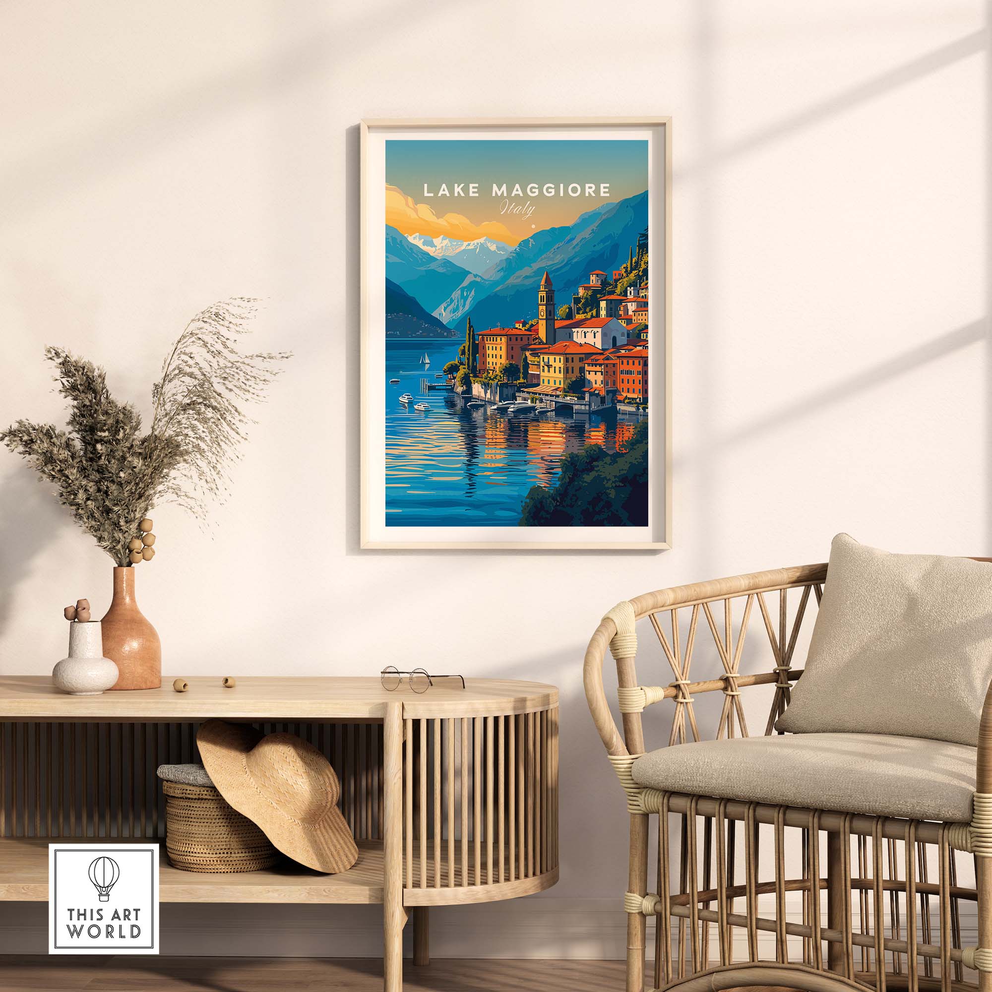 Lake Maggiore Print part of our best collection or travel posters and prints - ThisArtWorld