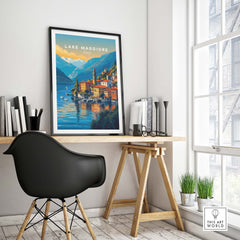 Lake Maggiore Print part of our best collection or travel posters and prints - ThisArtWorld