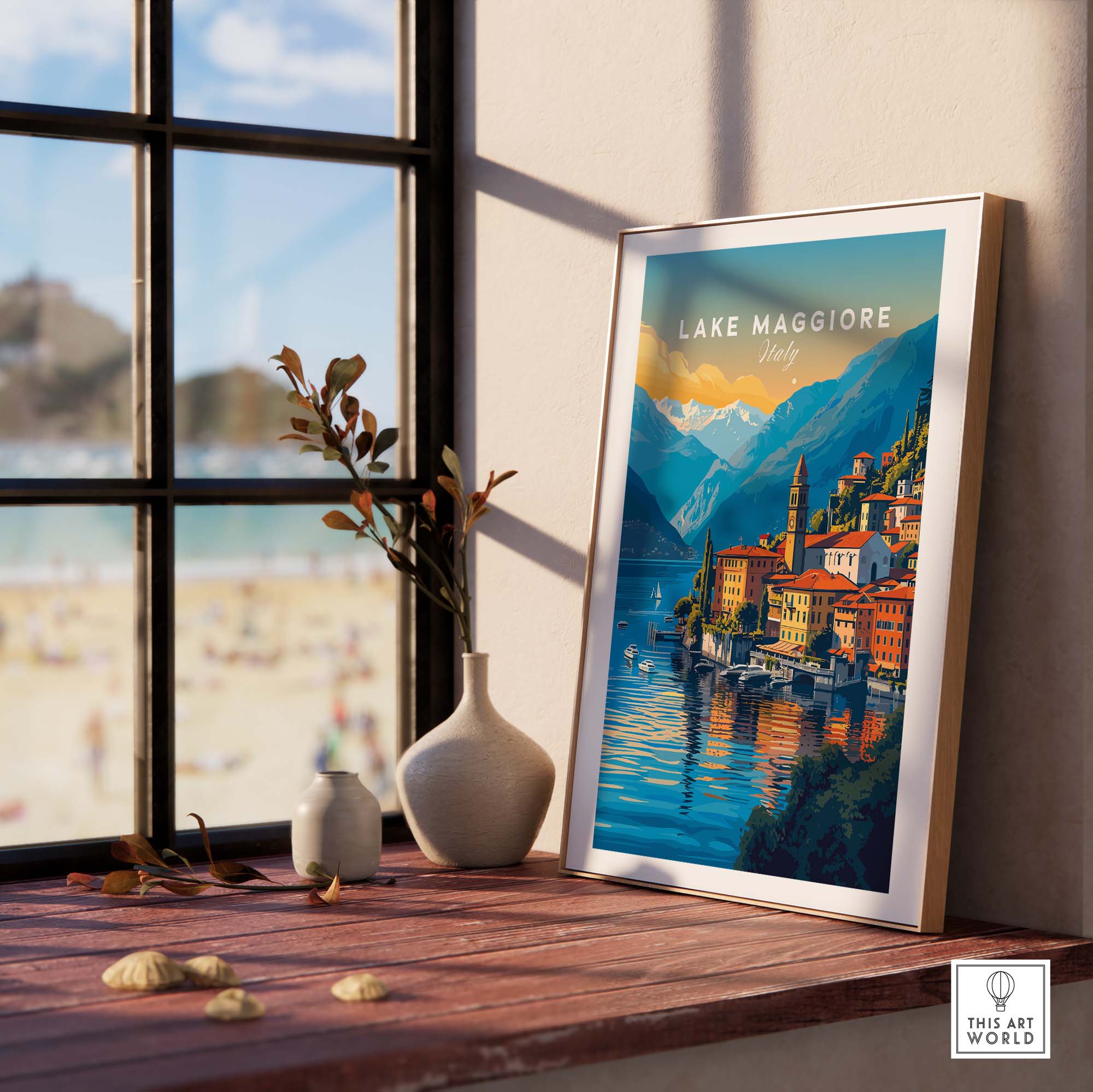 Lake Maggiore Print part of our best collection or travel posters and prints - ThisArtWorld