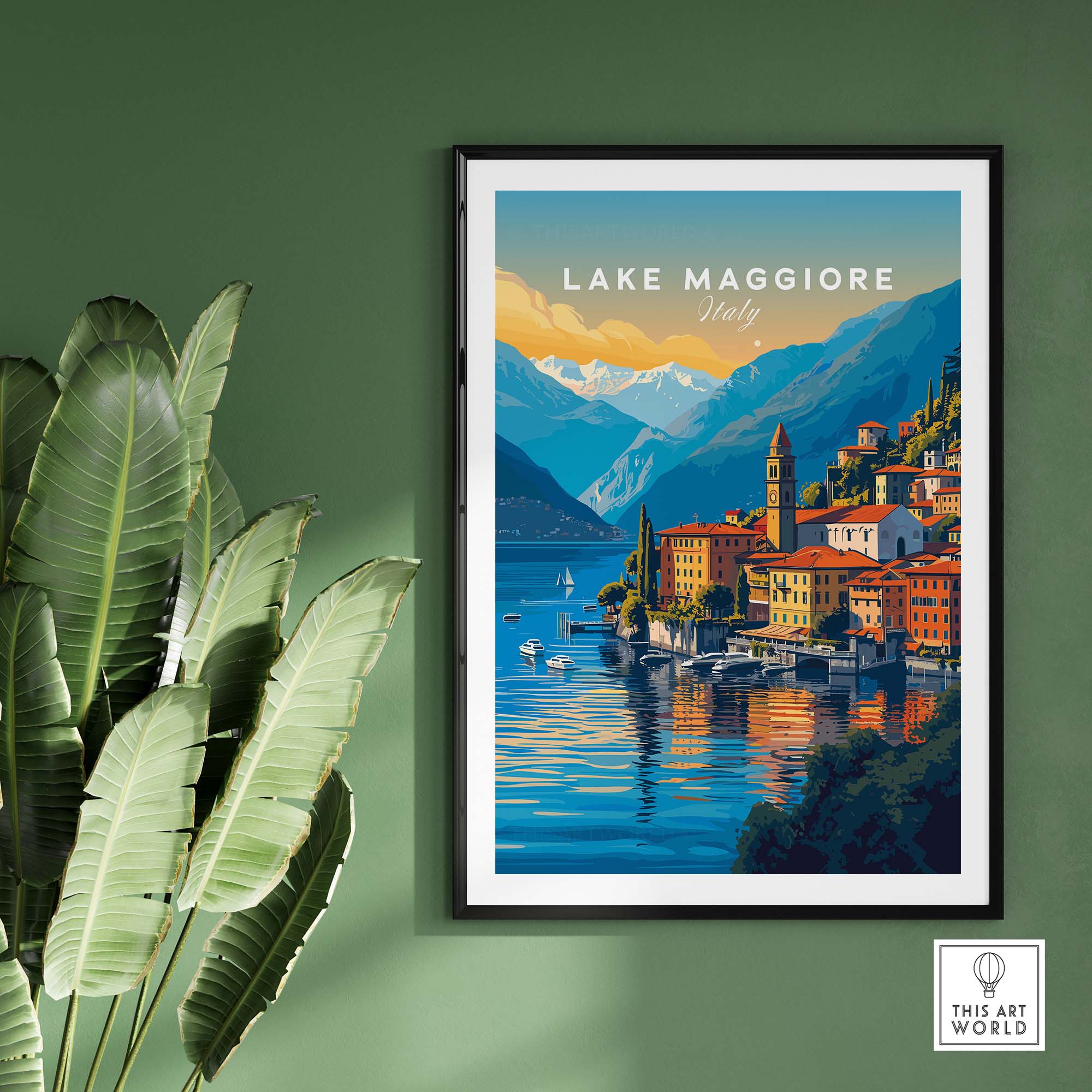 Lake Maggiore Print part of our best collection or travel posters and prints - ThisArtWorld